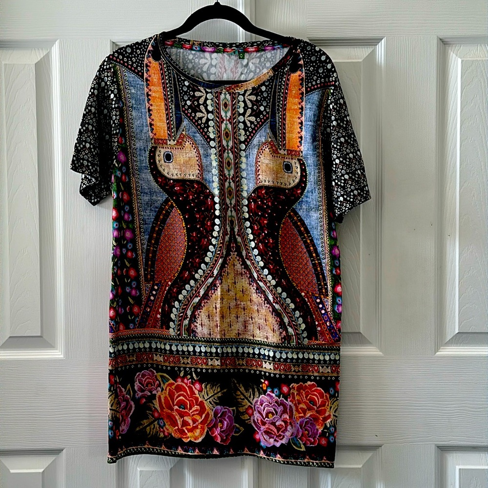Printed shift cotton dress Farm Rio